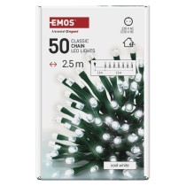 Lampki choinkowe Classic 50 LED 2,5m zimna biel, zielony przewód, IP20