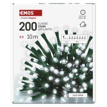 Lampki choinkowe Classic 200 LED 10m zimna biel, zielony przewód, IP20
