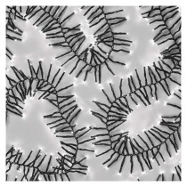 Lampki choinkowe LED Cluster, jeżyk, 960LED 7,2m, zimna biel, 64 programów, timer