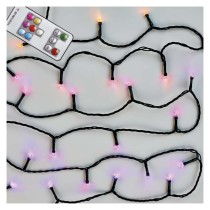 LED vianočná reťaz, 12 m, vonkajšia aj vnútorná, RGB, ovládač, programy, časovač