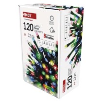 Lampki choinkowe Classic 120 LED 12m multikolor, ziel. przew., IP44, 8 programów, timer