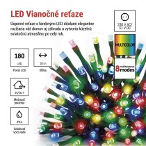 LED vianočná reťaz, 18 m, vonkajšia aj vnútorná, multicolor, programy, časovač
