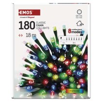 LED vánoční řetěz, 18 m, venkovní i vnitřní, multicolor, programy, časovač