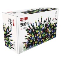 LED Ziemassvētku virtene, 50 m, lietošanai ārā un iekštelpās, daudzkrāsaina, 8 r., ar taim