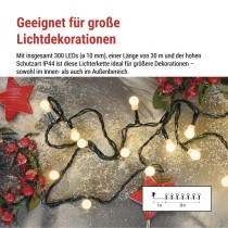 LED Weihnachtslichterkette Cherry – Kugeln, 30 m, Außen und Innen,warmweiß,Programme,Timer