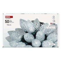 LED vánoční řetěz – šišky, 9,8 m, venkovní i vnitřní, studená bílá, programy