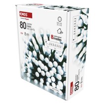 LED karácsonyi fényfüzér,cseresznye–golyók, 8 m,kültéri és beltéri,hideg fehér,progr,időz.