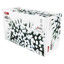 Lampki choinkowe 480 LED cherry 48m , zimna biel, zielony przewód, IP44, 8 programów, time