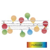 LED svetelná cherry reťaz – guličky 2,5cm, 4m, vonkajšia aj vnútorná, multicolor, časovač