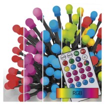 LED jõuluvalguskett kirsikobarad - kuulid, 10 m, õue/tuppa, RGB, 64 režiimi, ajasti