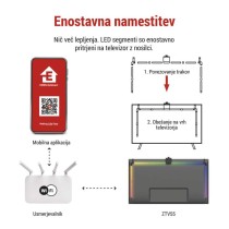 GoSmart Ambientna LED RGB osvetlitev za TV 55“ (139 cm)