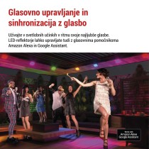 GoSmart zunanji LED reflektor, začetni komplet, 3 deli, 14 W, RGBIC zatemnilni, WiFi