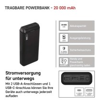 Powerbank EMOS Alpha2 20, 20 000 mAh, 10 W, schwarz
