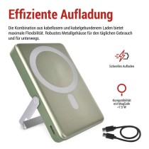 Powerbank EMOS WI 1031, 10 000 mAh, 20 W+Wireless, army-green