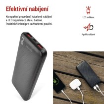 Powerbanka EMOS AlphaQ3, 10 000 mAh, 22,5 W, černá