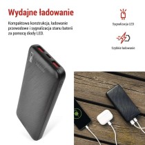 Powerbank EMOS AlphaQ3, 10 000 mAh, 22,5 W, czarny