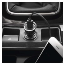 USB adaptér do auta 2,1A + micro USB kabel + USB-C redukce