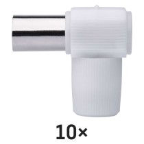 Konektor IEC zásuvka skrutkovací uhlový, 10ks