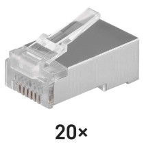 Konektor RJ45 pre FTP kábel (drôt) CAT5E, 20 ks
