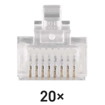 Konektor RJ45 pre FTP kábel (drôt) CAT5E, 20 ks