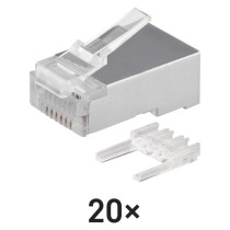 Konektor RJ45 pre FTP CAT6 (drôt) CAT6, 20 ks
