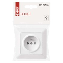 Zásuvka jednonásobná, bílá