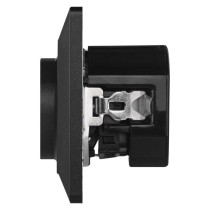 Steckdose mit USB 2,1A max. SCHUKO, anthrazit