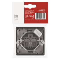 Zásuvka jednonásobná, antracit