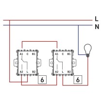 Přepínač střídavý č. 1,6, antracit