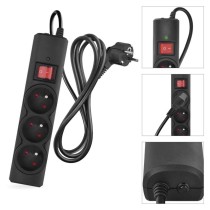 Listwa przeciwprzepięciowa EMOS, 3 gniazda, 1,5 m, czarna