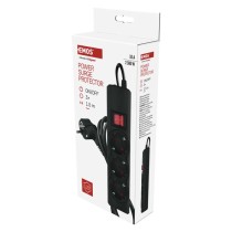 EMOS Túlfeszültségvédő 3 aljzat, 1,5 m, fekete