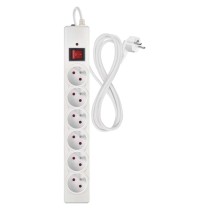 Přepěťová ochrana – 6 zásuvek, 1,5 m, bílá