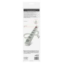 EMOS Túlfeszültségvédő 6 aljzat, 1,5 m, fehér