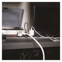 Pārsprieguma aizsargs – 6 kontaktligzdas, 1,5 m, melns