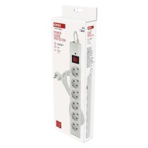EMOS Túlfeszültségvédő 6 aljzat, 5 m, fehér