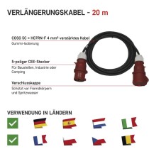 CEE Verlängerungskabel 5x32A, 20m