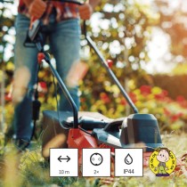 Hosszabbító 10 m / 2 aljzat / fekete / gumi / 250 V / 1,5 mm2