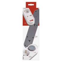 Hosszabbító 2 m / 3 aljzat / kapcsolós / fehér / 1× USB-A + 1× USB-C  / 1,5 mm2