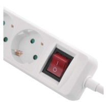 Hosszabbító 2 m / 3 aljzat / kapcsolós / fehér / 1× USB-A + 1× USB-C  / 1,5 mm2