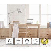 Hosszabbító 5 m / 4 aljzat / kapcsolós / fehér / PVC / 1,5 mm2