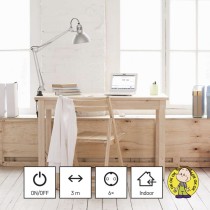 Hosszabbító 3 m / 6 aljzat / kapcsolós / fehér / PVC / 1,5 mm2