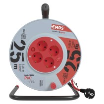 PVC Kabeltrommel – 4 Steckdosen, 25m, 1,5mm2 SCHUKO
