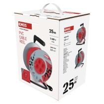 PVC Kabeltrommel – 4 Steckdosen, 25m, 1,5mm2 SCHUKO