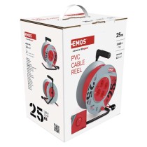 PVC Kabeltrommel – 4 Steckdosen, 25m, 1,5mm2 SCHUKO