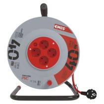 Kábeldob 40 m / 4 aljzat / narancssárga / PVC / 230 V / 1,5 mm2