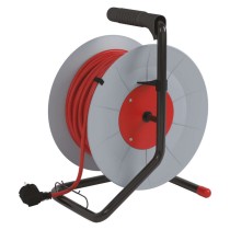 PVC Kabeltrommel – 4 Steckdosen, 40m, 1,5mm2 SCHUKO