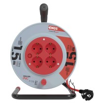 PVC Kabeltrommel – 4 Steckdosen, 15m SCHUKO