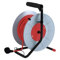 Kábeldob 20 m / 4 aljzat / piros / PVC / 230 V / 1 mm2