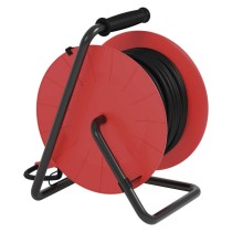 Kültéri kábeldob 25 m / 4 aljzat / fekete / gumi / 230 V / 1,5 mm2