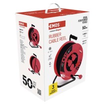 Kültéri kábeldob 50 m / 4 aljzat / fekete / gumi / 230 V / 1,5 mm2